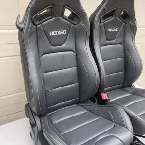 OEM Ford Mustang Recaro Black Leather Seats